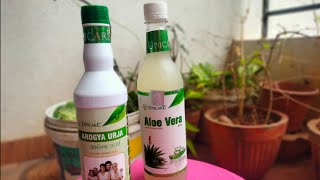 Unicare Remedies ALOE VERA PULP JUICE \u0026 AROGYA URJA energy Booster Reviews Feedback @IndianYakker