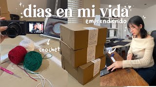 días en mi vida ☕ emprendimiento, haciendo tote bags, pedidos & aprendiendo crochet 🧶🧸