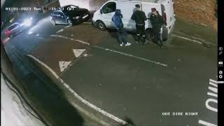 cctv footage Attempted Break into a van