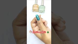 🥳🤩😍 easy Christmas nail art at home 🎄🤶💕🏡 #christmas #nailart #nails #youtube #shorts #trending #love