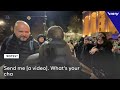 protesters rounded on people they believed to be russian journalists in georgia tbilisi.