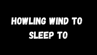 HOWLING WIND to SLEEP to |Black Screen| Nature video