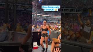 Ronda Rousey is Furious #wwe #wrestling #shorts