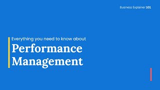 Performance Management System 101
