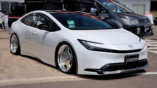 【シャコタン新型プリウス走行!!】モーターファンフェスタに集まったカスタムカー達!!Custom new PRIUS!!