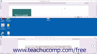 Word 2016 Tutorial Arranging Open Document Windows Microsoft Training
