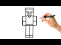 How To Draw Steve From Minecraft Easy Step by step 