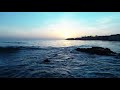 surreal sunset peaceful sounds drone footage of sunset