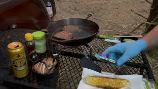 Asian-Infused Bison Burger with Hokkaido Yaki Tomorokoshi while enjoying Oregon’s Deep Forest