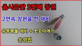 2연속 장원? 쉬운 쭈꾸미낚시, 유동봉돌채비 운영법 소개,드래깅