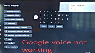 Voice Search Function Doesn't Work on  Android TV