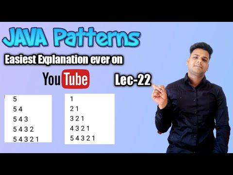 Number Pattern Programs In Java Lec 22 Youtube