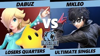 Frostbite 2020 SSBU Losers Quarters - Liquid | Dabuz (Rosalina) Vs. MkLeo (Joker) Ultimate Singles