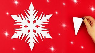 Paper Cutting Design❄️How to make a paper snowflake [Clear tutorial fast and easy]