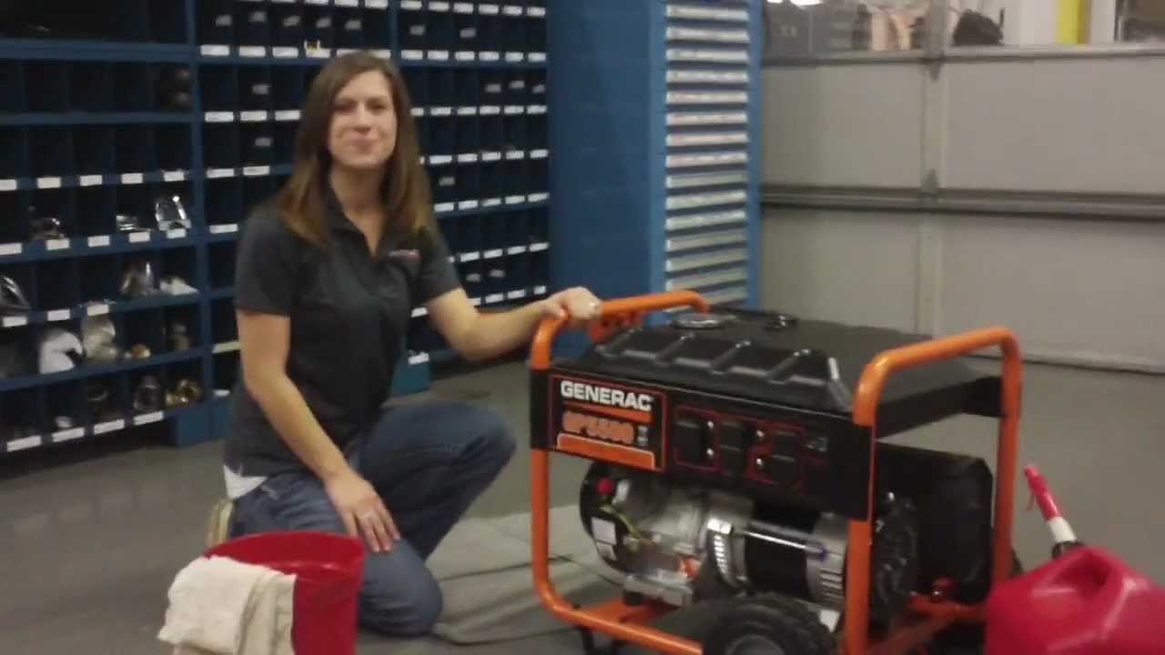 Troubleshooting A Generac Portable Generator With Stale Gasoline - YouTube