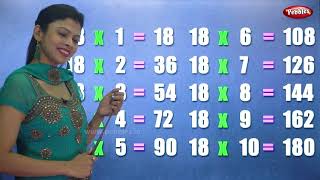 Table of 18 in Bengali | Bangla Namta 18 | Multiplication Tables in Bengali | Pebbles Bengali