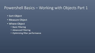 Powershell Basics – Working with Objects Part 1
