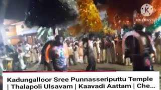 Kadungalloor Sree Punnasseriputtu Temple  | Thalapoli Ulsavam | Kaavadi Aattam | Chendamelam