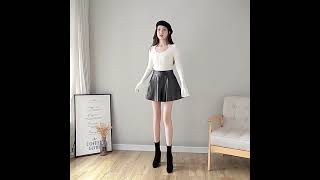 Fashion vintage high waist spring mini short woman black pu skirts women sexy mini skirt clothes