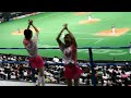 ＜2017.7.6西武戦＞ガールズユニフォーム着用のファイターズガール・安念莉紗子さんと梶浦ほのかさんによる熱烈応援風景