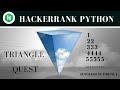 TRIANGLE QUEST Python | Python Hackerrank Solution | English Tutorial