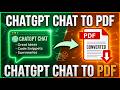 How to Convert ChatGPT Chats to PDF (Quick & Easy Method)
