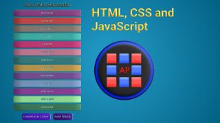 HTML, CSS and JavaScript HEX Color Generator | CodeWithAP