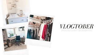 Vlogtober: Closet + Office Organization! (with Closet Tour + Handbag Collection)