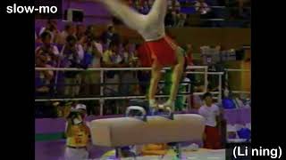 MAG Artistic gymnastics elements [D] (Li Ning) (Bryan) Pommel horse (slow-mo) FIG