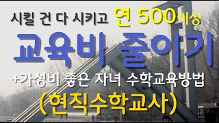 시킬 건 다 시키고 교육비 줄이기(+가성비 좋은 자녀수학교육/현직수학교사)