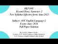 #bknmu  B.com(Hon.) Sem-2 AEC English Language-2 Exam June 2024 Paper Solution