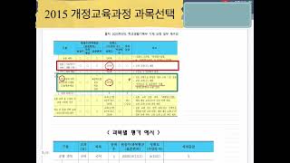 2015 교육과정 과목 선택_자연계열_생명과학 선택과목_대학에서 전공을 선택할 때 고등학교 과목은 무엇을?