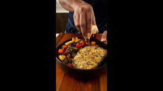 Herb Crusted Salmon and Sheet Pan Veggies