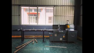 installation and testing of model KT-328D auto feeding single head saw