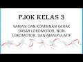 PJOK SD Kelas 3 - Variasi dan Kombinasi Gerak Dasar Lokomotor, Non Lokomotor & Manipulatif