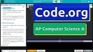 Code.org Lesson 2.3 Integer and Double Objects | Tutorial with Answers | CSA Unit 6
