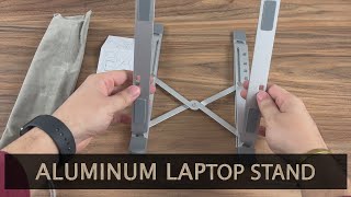 MC N8 Adjustable Aluminum Laptop Stand Unboxing