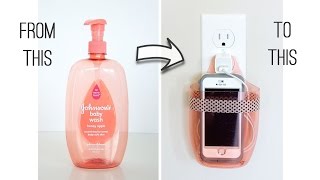 DIY Charging Cell Phone Holder (...from a plastic bottle)