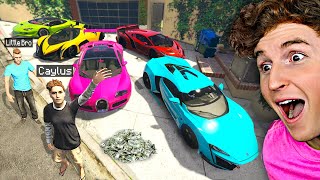 Collecting Billionaire Supercars W/ Little Brother In GTA 5 Roleplay..