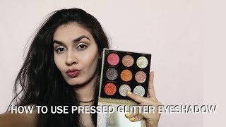 How To Use A Pressed Glitter Eyeshadow? Makeup Revolution Pressed Glitter Palette | Style Petitee