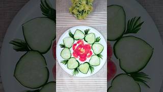 Easy vegetables Salad Art l Cucumber carving ideas l Vegetable Cutting skills #art #cookwithsidra