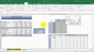 One-variable and two-variable data table
