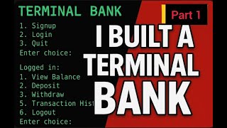 I Built a Terminal-Based Bank in Python 💻 | Beginner Python Project (Part 1) #cybersecurity #python