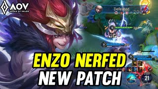 AOV : ENZO GAMEPLAY | NERFED NEW PATCH - ARENA OF VALOR LIÊNQUÂNMOBILE ROV