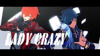 【原神MMD/Genshin Impact】LADY CRAZY【ディルック&ガイア/Diluc&Kaeya】カメラ配布/Camera DL