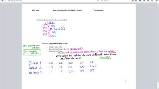 One Quantitative Variable - Numerical Summaries