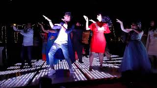 Family group dance on Telugu song family party on sangeet wedding