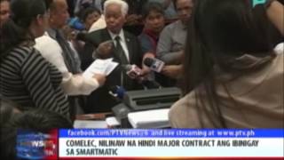 News@6: COMELEC: Hindi major contract ang ibinigay sa Smartmatic || Jan. 5, 2015