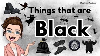 THINGS THAT ARE BLACK | Learning Colors for Kids | Black Color Objects