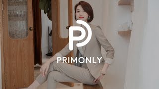 ชุดสูททำงานผู้หญิงปกป้านพร้อมกางเกง - PRIMONLY